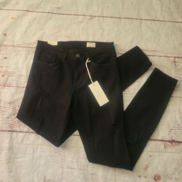 Bridge by gly Distressed Mid Rise Ankle Skinny Jeans Size 26 NWT - Picture 2 of 6